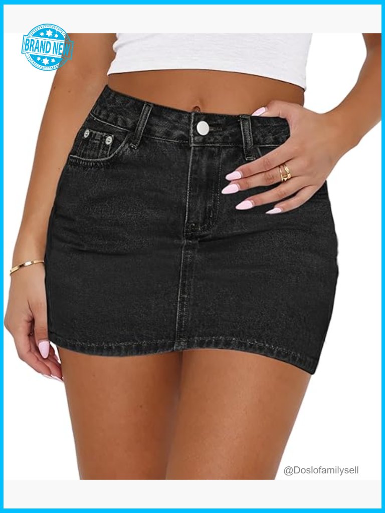 Mini Denim Skirt Y2k Low Waist Cute With Pockets Trendy Streetwear